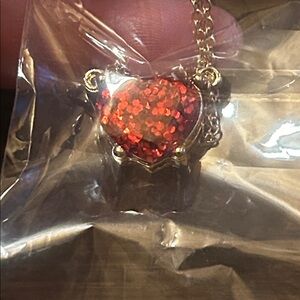 Bling Red Heart Pendant Necklace-New in Packaging